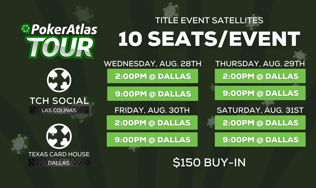 10 Title Seats Satellites PokerAtlas Tour