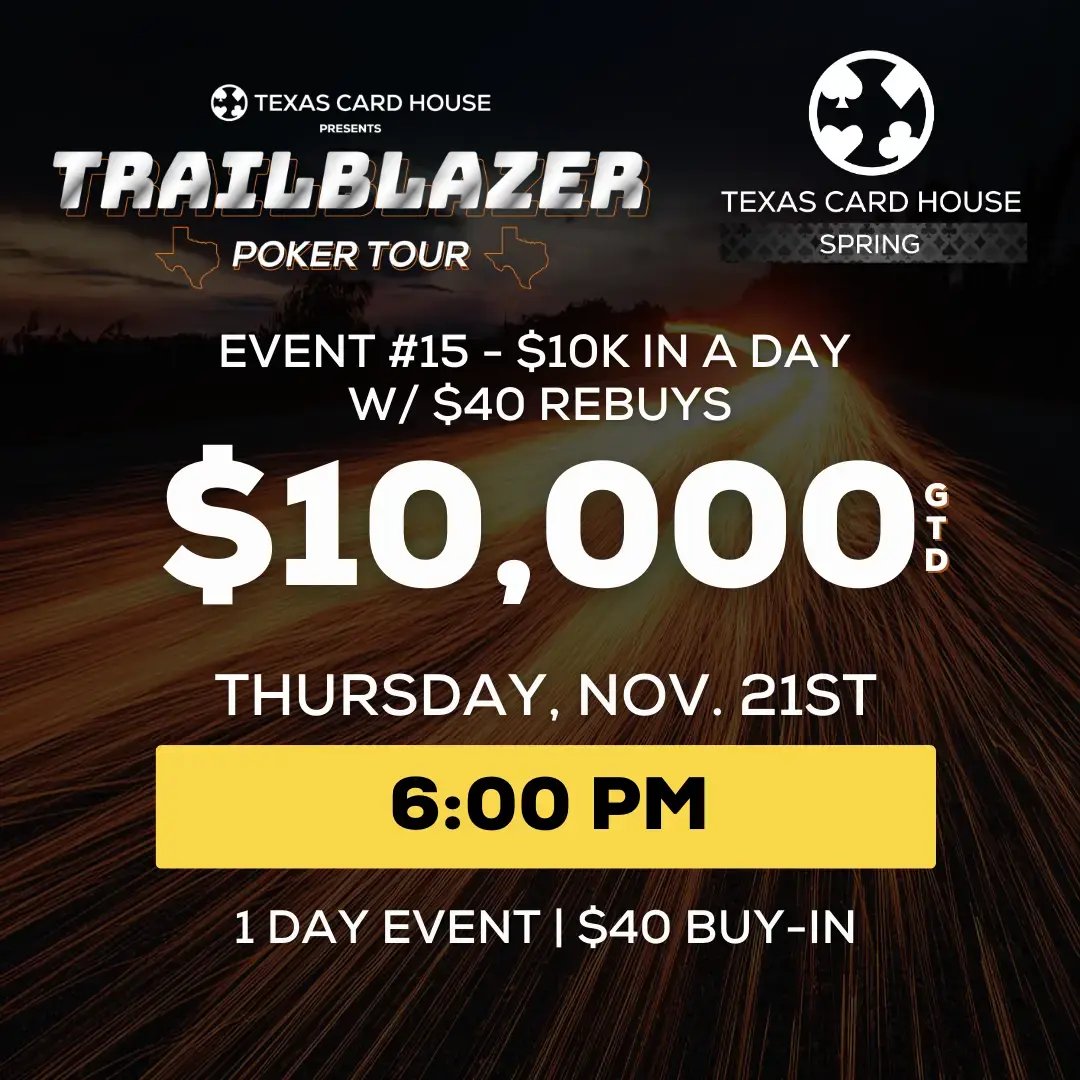 Event #15 - $10K IN A DAY  W/ $40 REBUYS