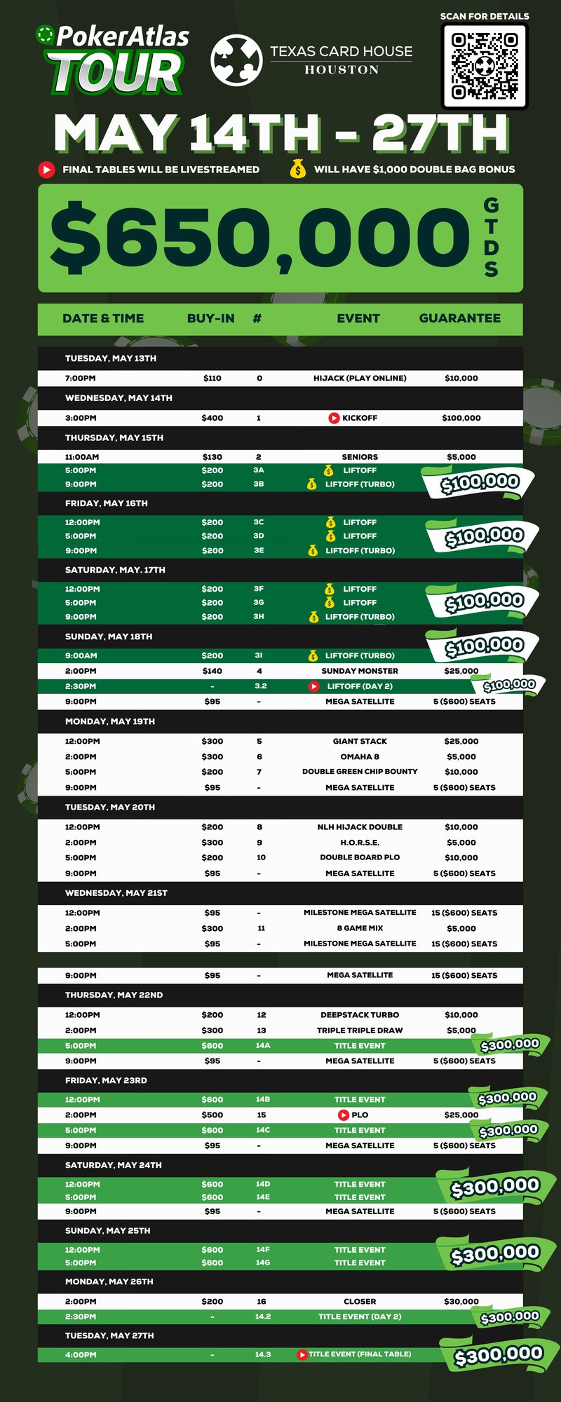 PokerAtlas Tour Full Schedule PokerAtlas Tour Full Schedule