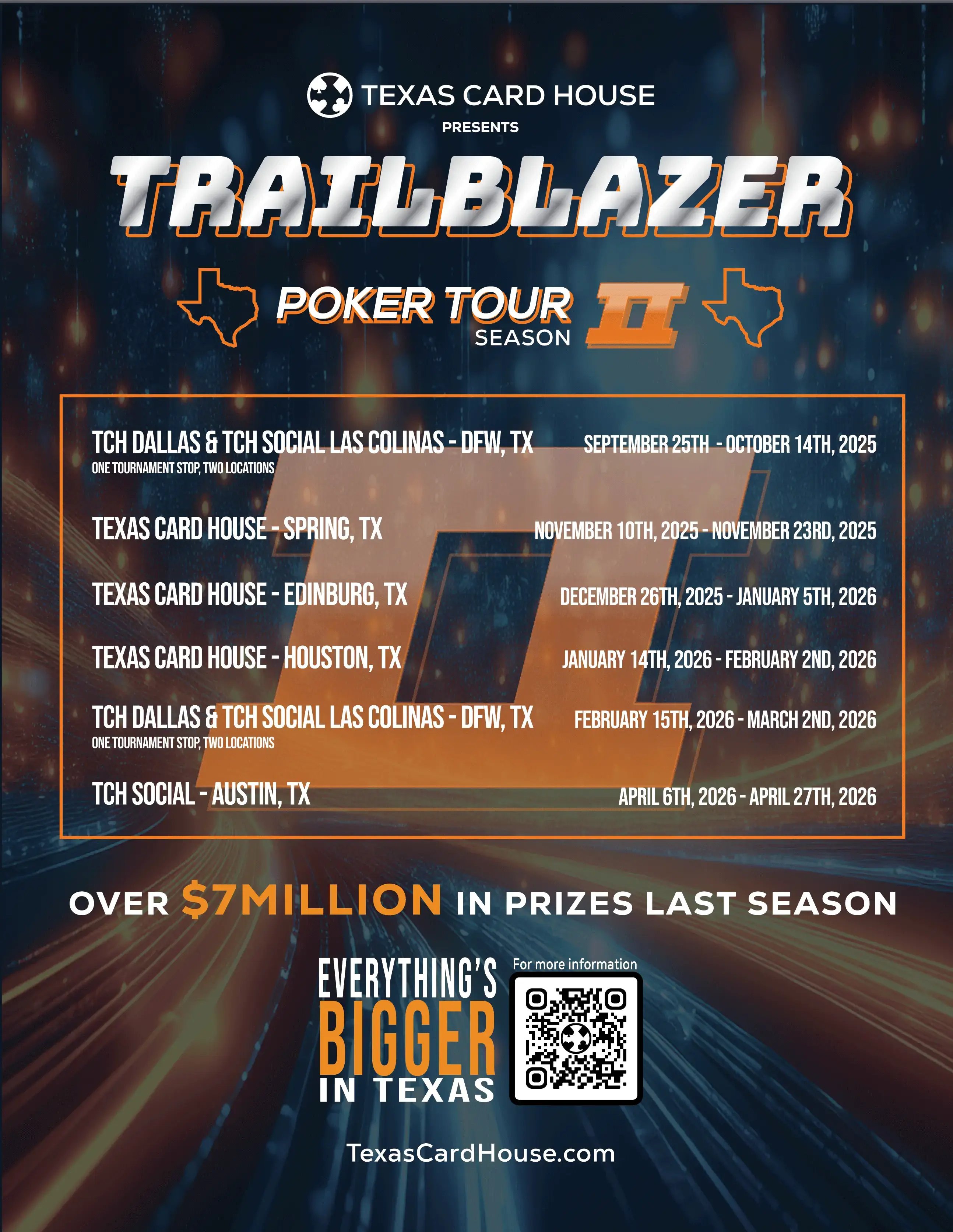 Trailblazer Tour Schedule
