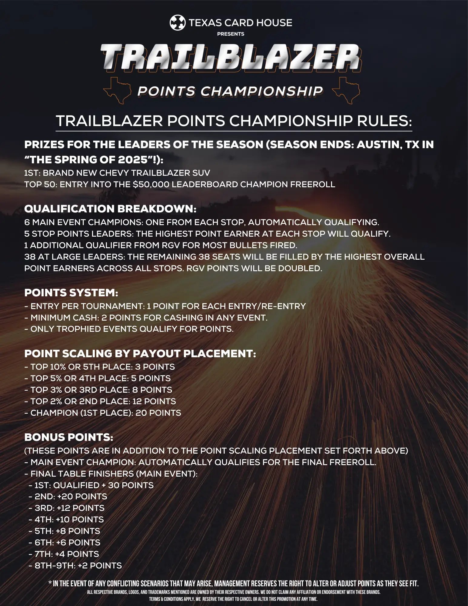 Trailblazer Rules